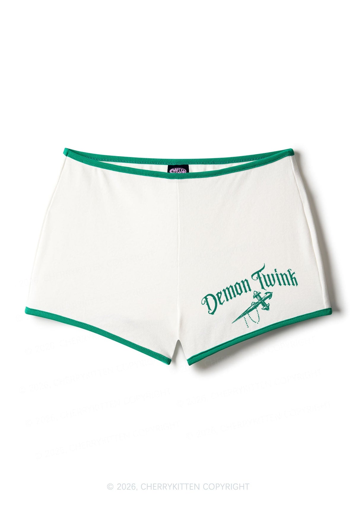 Demon Twink Pride Y2K Booty Shorts Cherrykitten