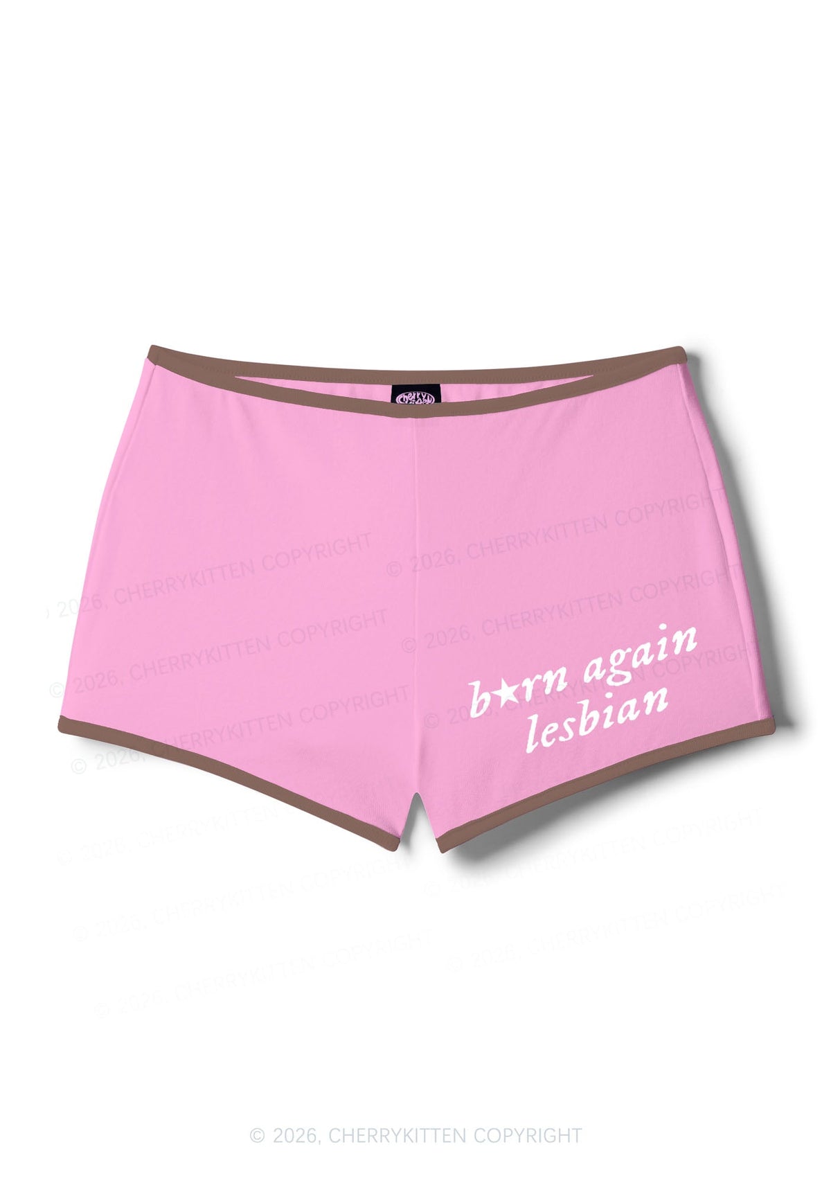 Born Again Lesbian Pride Y2K Booty Shorts Cherrykitten