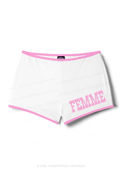 Pink Femme Pride Y2K Booty Shorts Cherrykitten