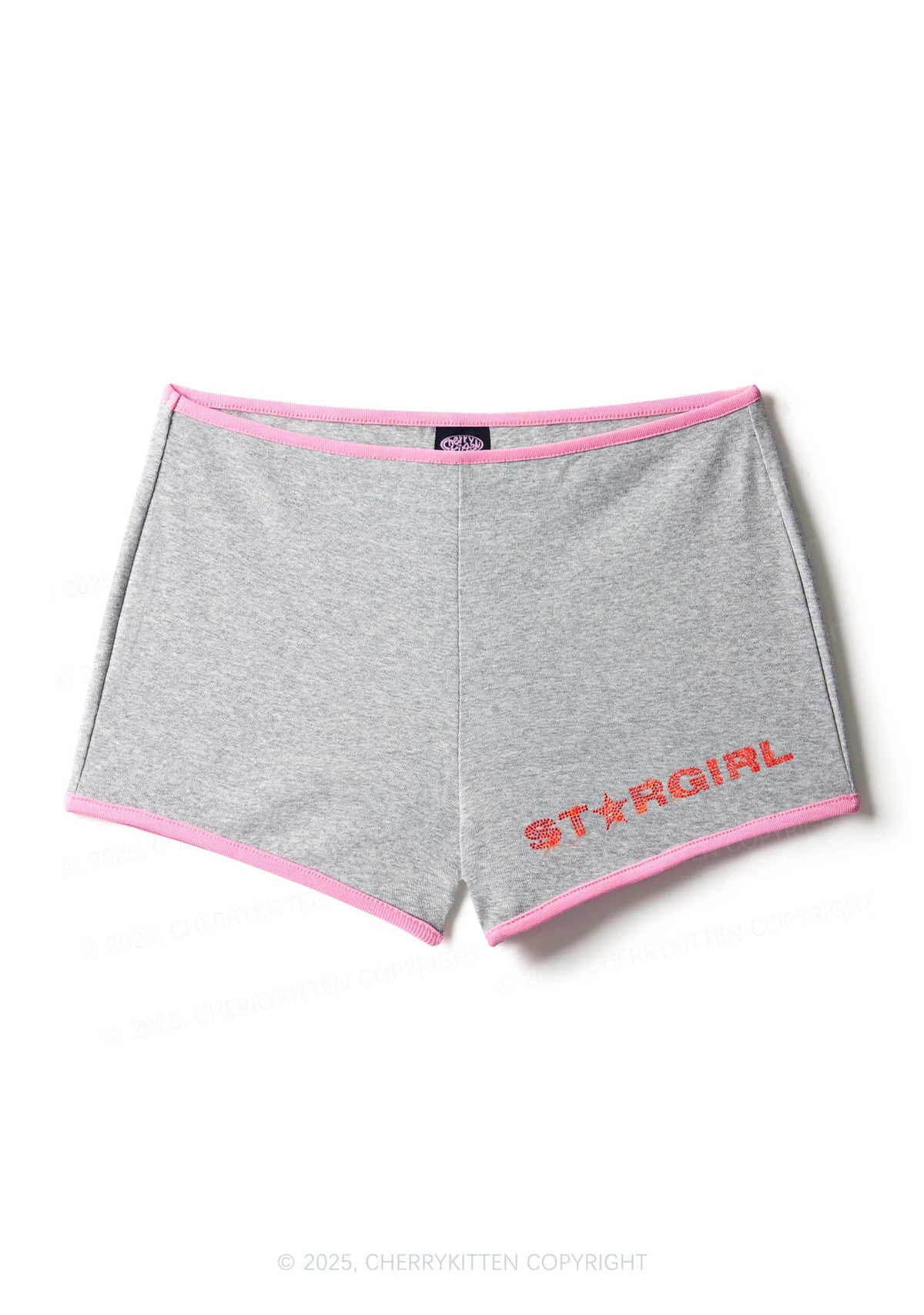 Rhinestone Red Stargirl Y2K Booty Shorts Cherrykitten