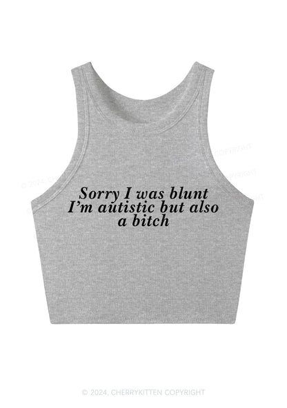 Sorry I Was Blunt Y2K Crop Tank Top Cherrykitten