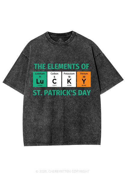 Elements Of Lucky St Patricks Y2K Shirts Washed Tee Cherrykitten