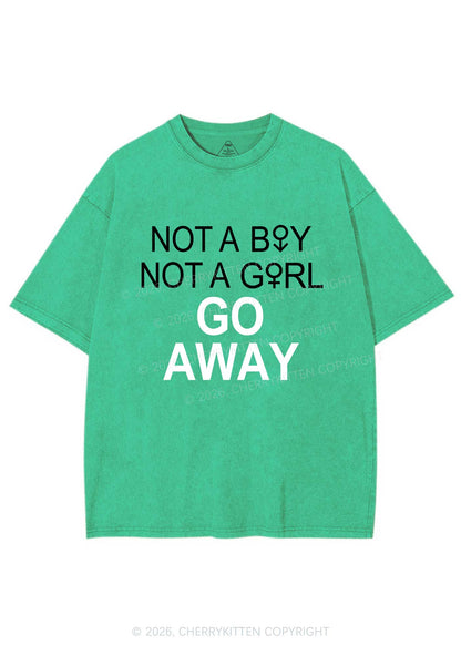 Go Away Pride Y2K Shirts Washed Tee Cherrykitten